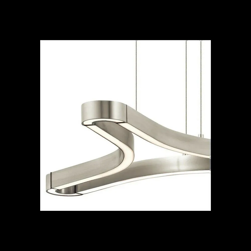 Elan by Kichler Lighting 83696 Zell Collection LED Hanging Pendant Chandelier in Satin Nickel Finish