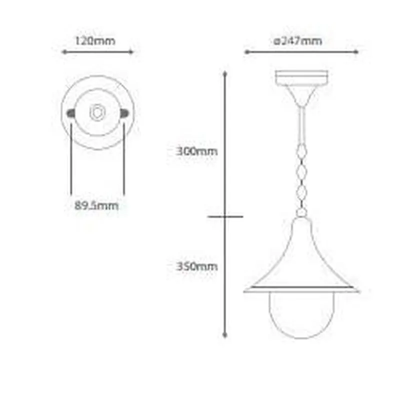 Exterior Rated Pendant Light Made In Italy