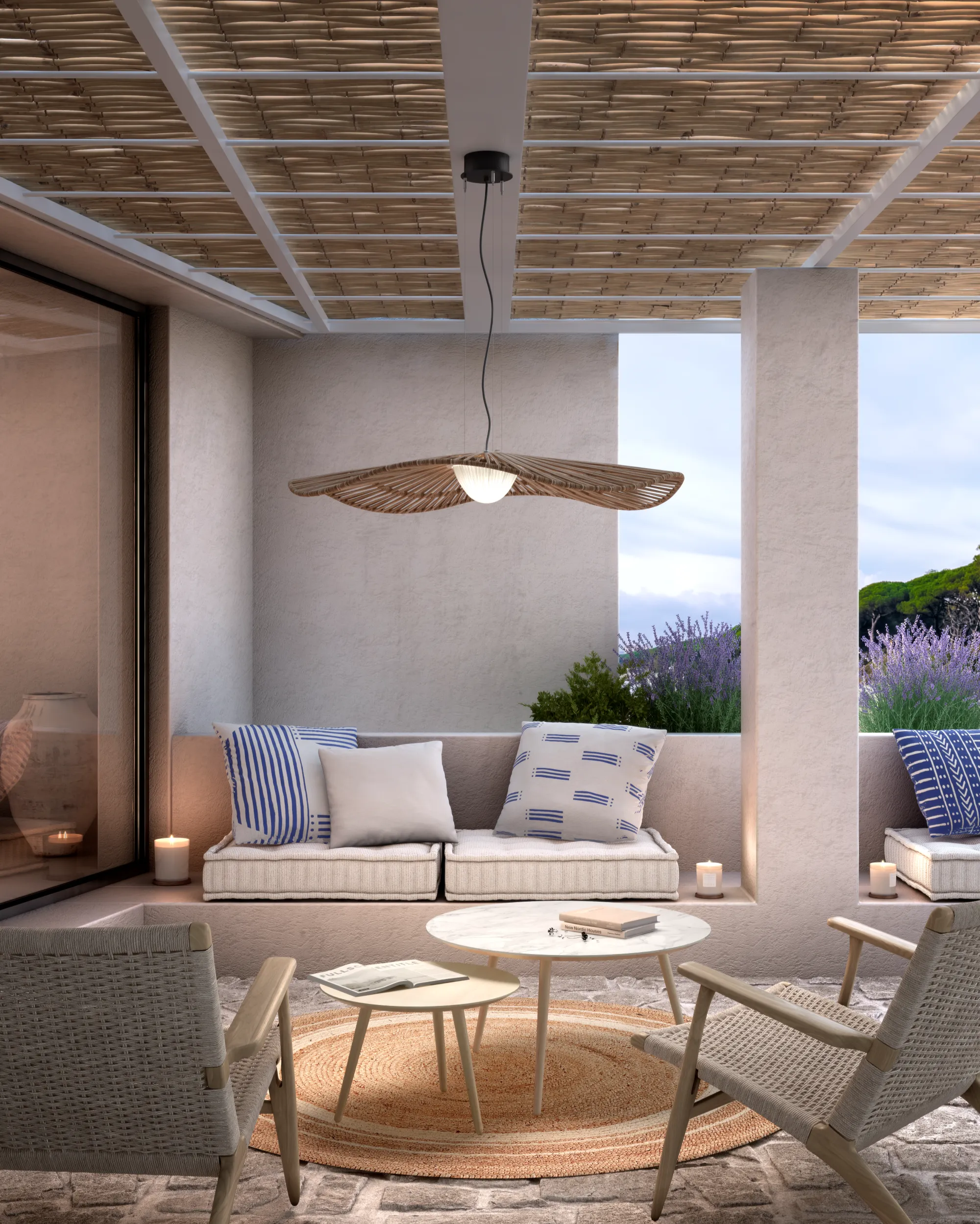 Exterior Woven Wave Pendant
