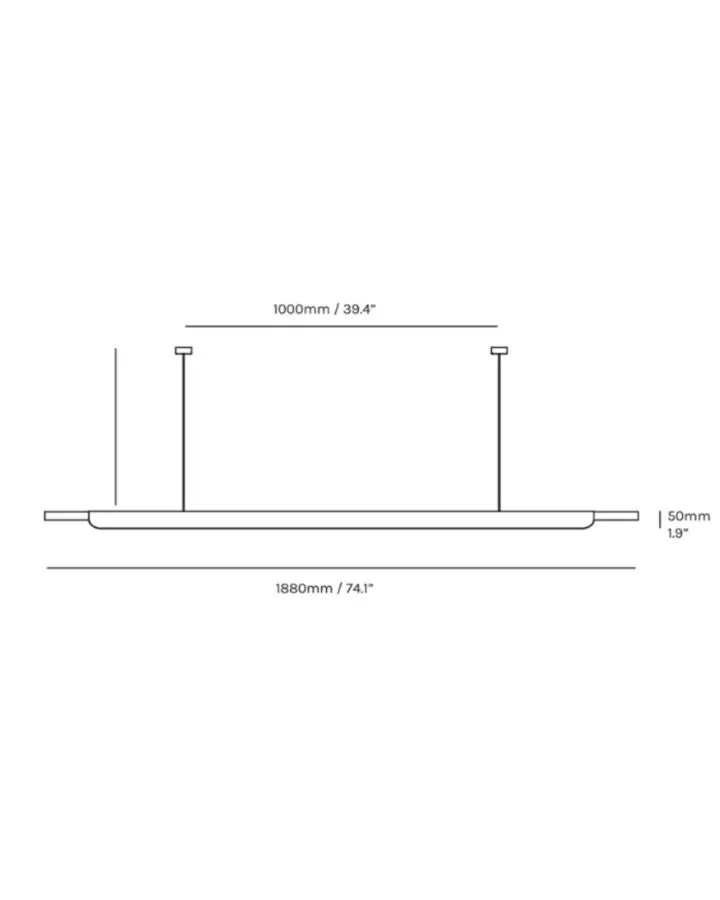 Formation Anodised Metal Linear Pendant