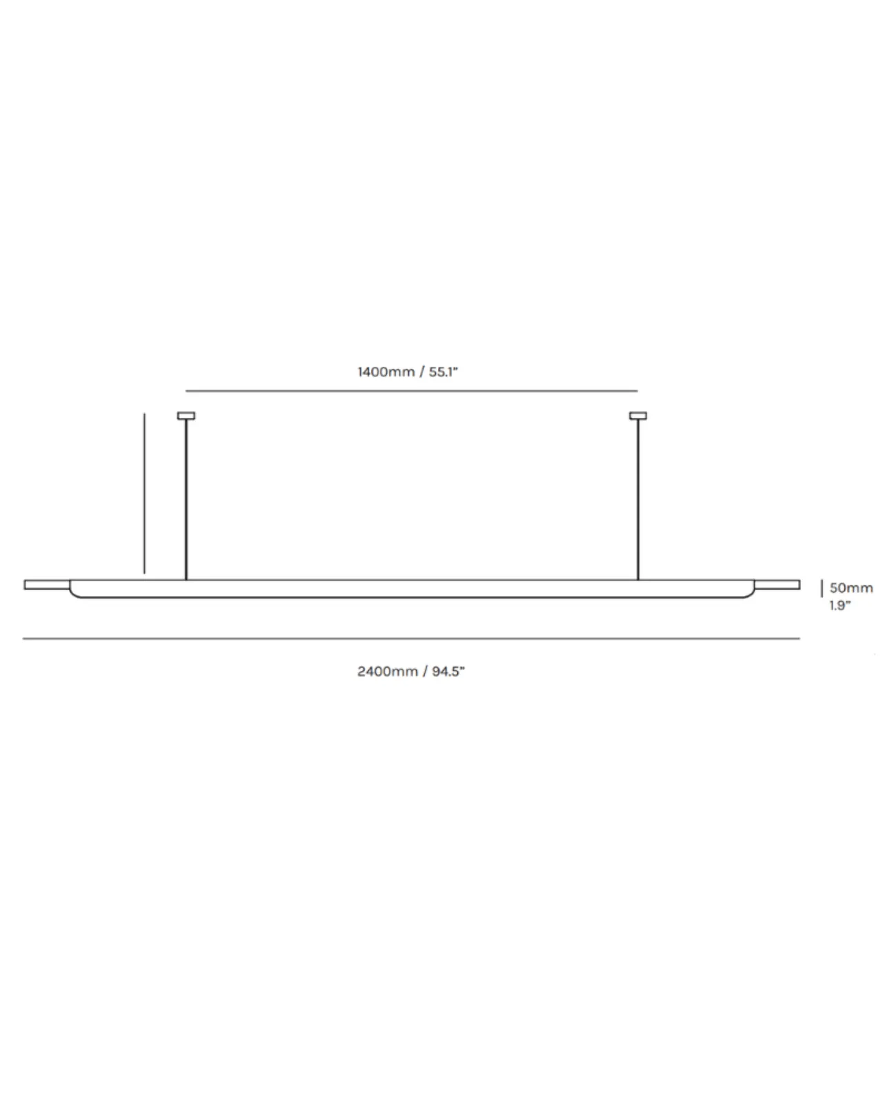 Formation Anodised Metal Linear Pendant
