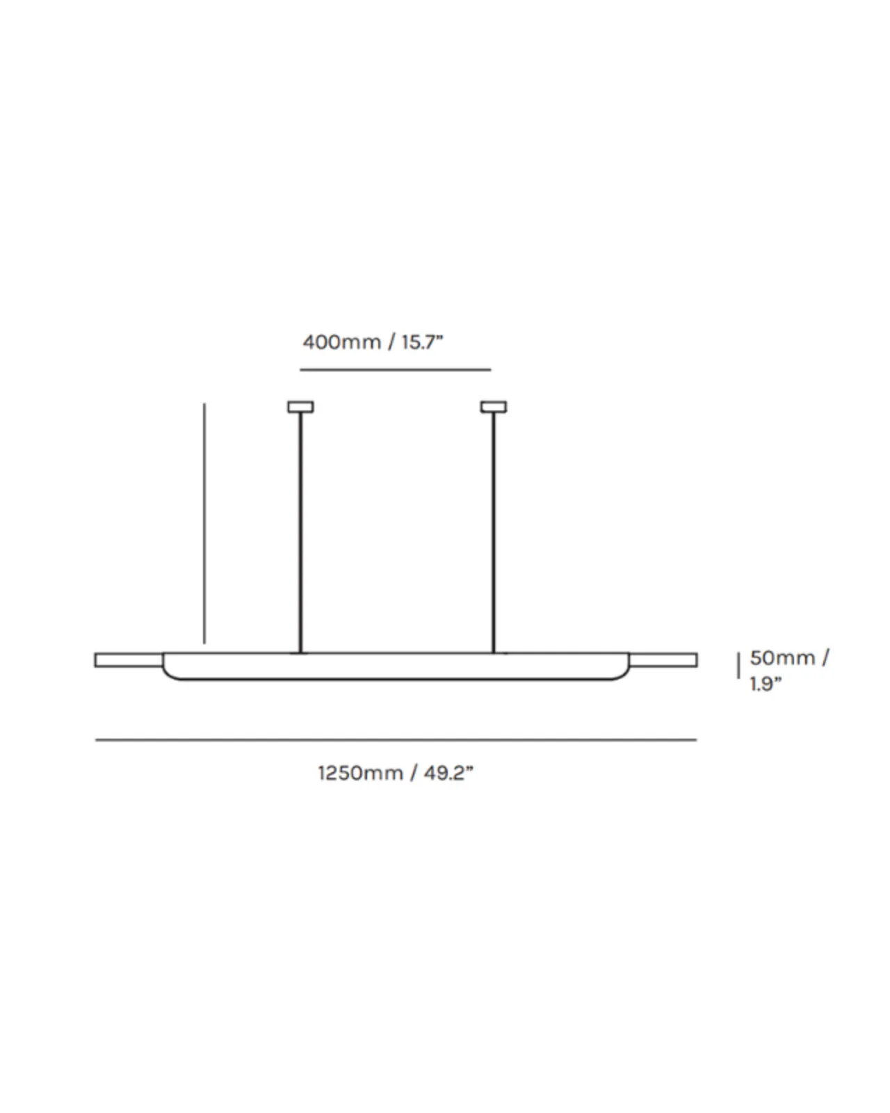 Formation Anodised Metal Linear Pendant