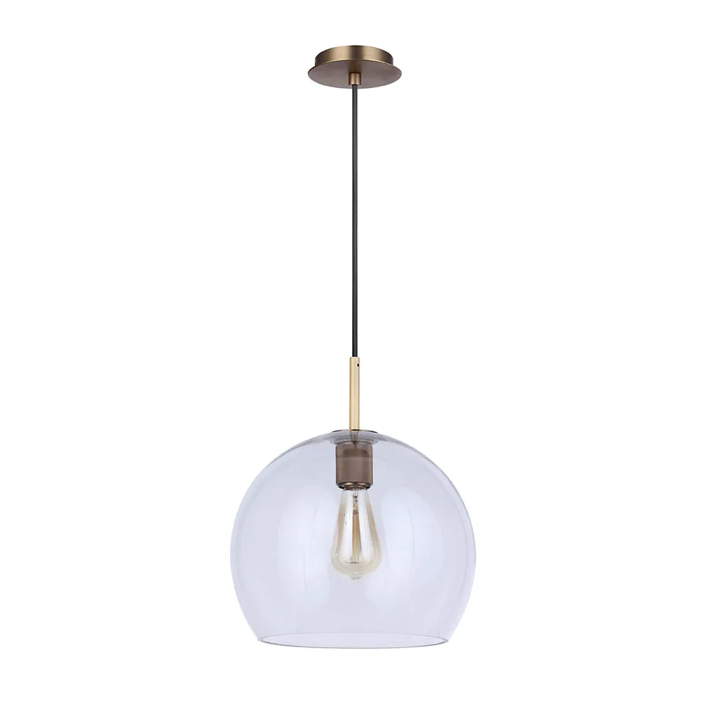 Gallagher 1 Light Pendant - Aged Brass