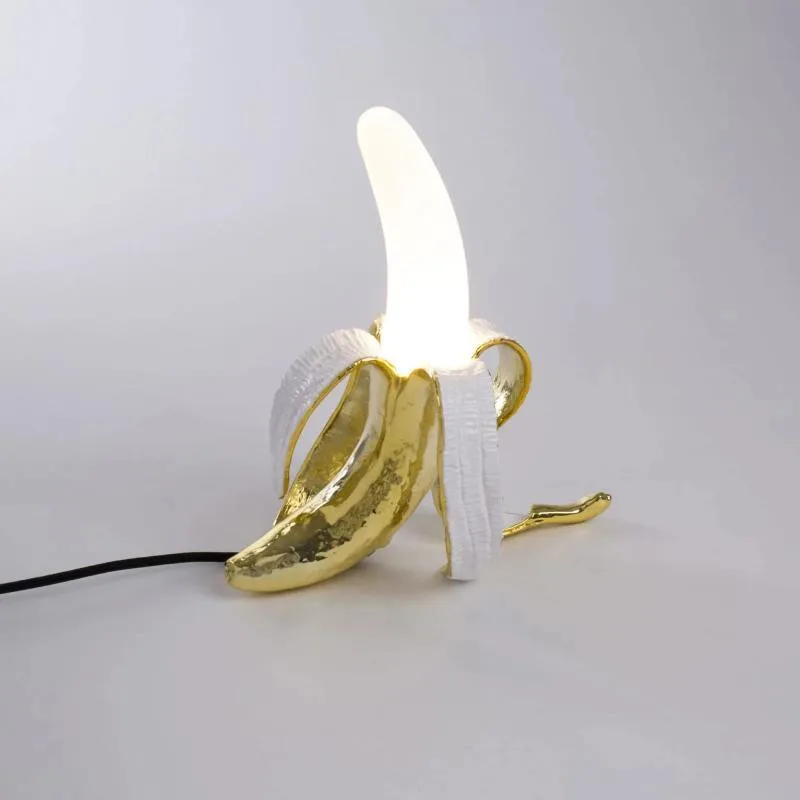 Golden Standing Banana Lamp