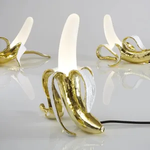 Golden Standing Banana Lamp