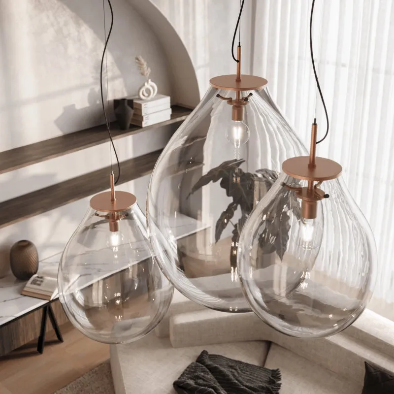 Hand-Blown Glass Droplet Pendant Light | Tim