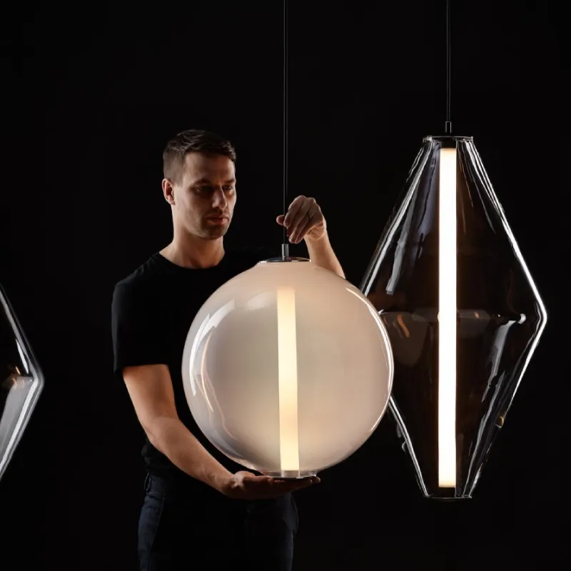Hand-Blown Glass Sphere Pendant | Buoy