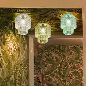 Handmade Precious Small Ceiling Lamp With Murano Glass