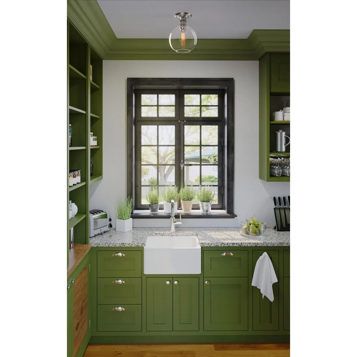 Hansford Collection One-light 10" Flush Mount