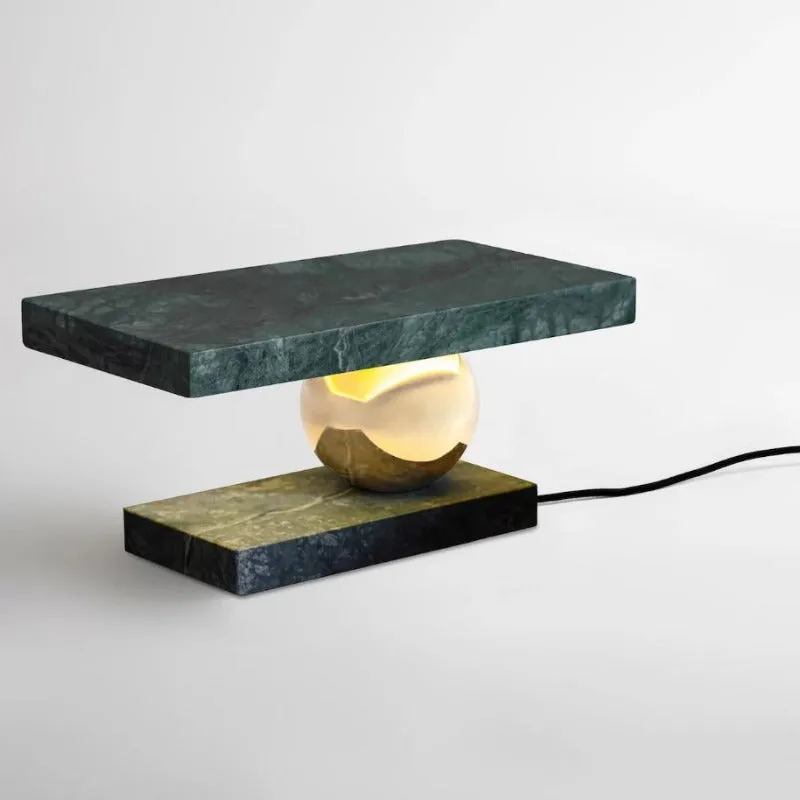 Honed Marble Table Lamp | Art Series