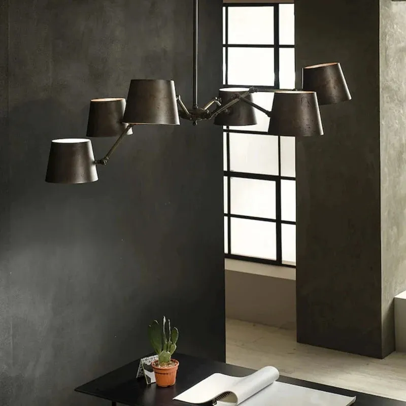Industrial Chandelier - Rustic Iron Pendant Light