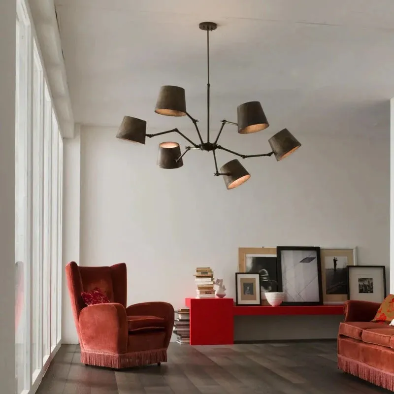 Industrial Chandelier - Rustic Iron Pendant Light