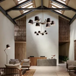 Industrial Chandelier - Rustic Iron Pendant Light