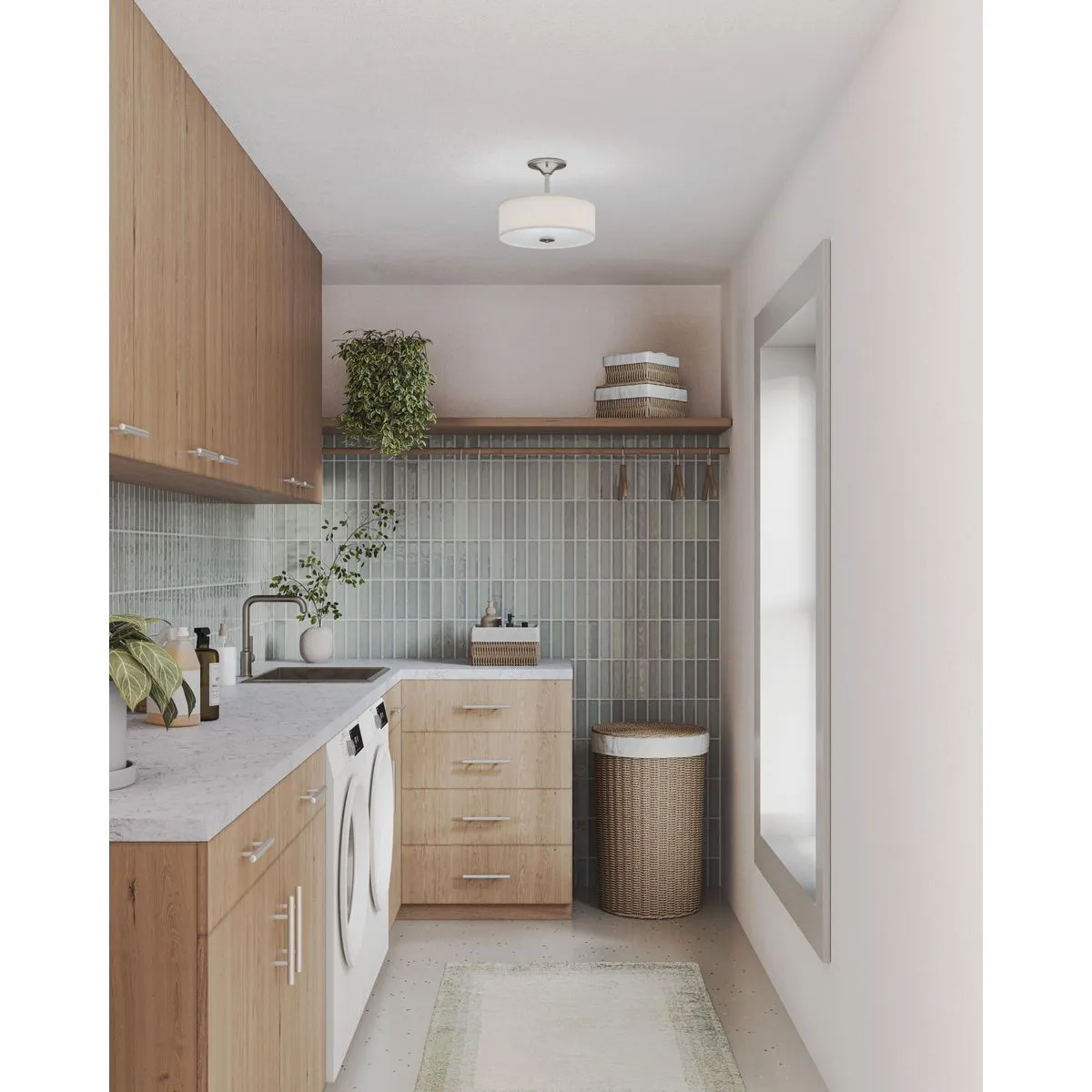 Inspire Collection One-Light 13" LED Semi-Flush Mount