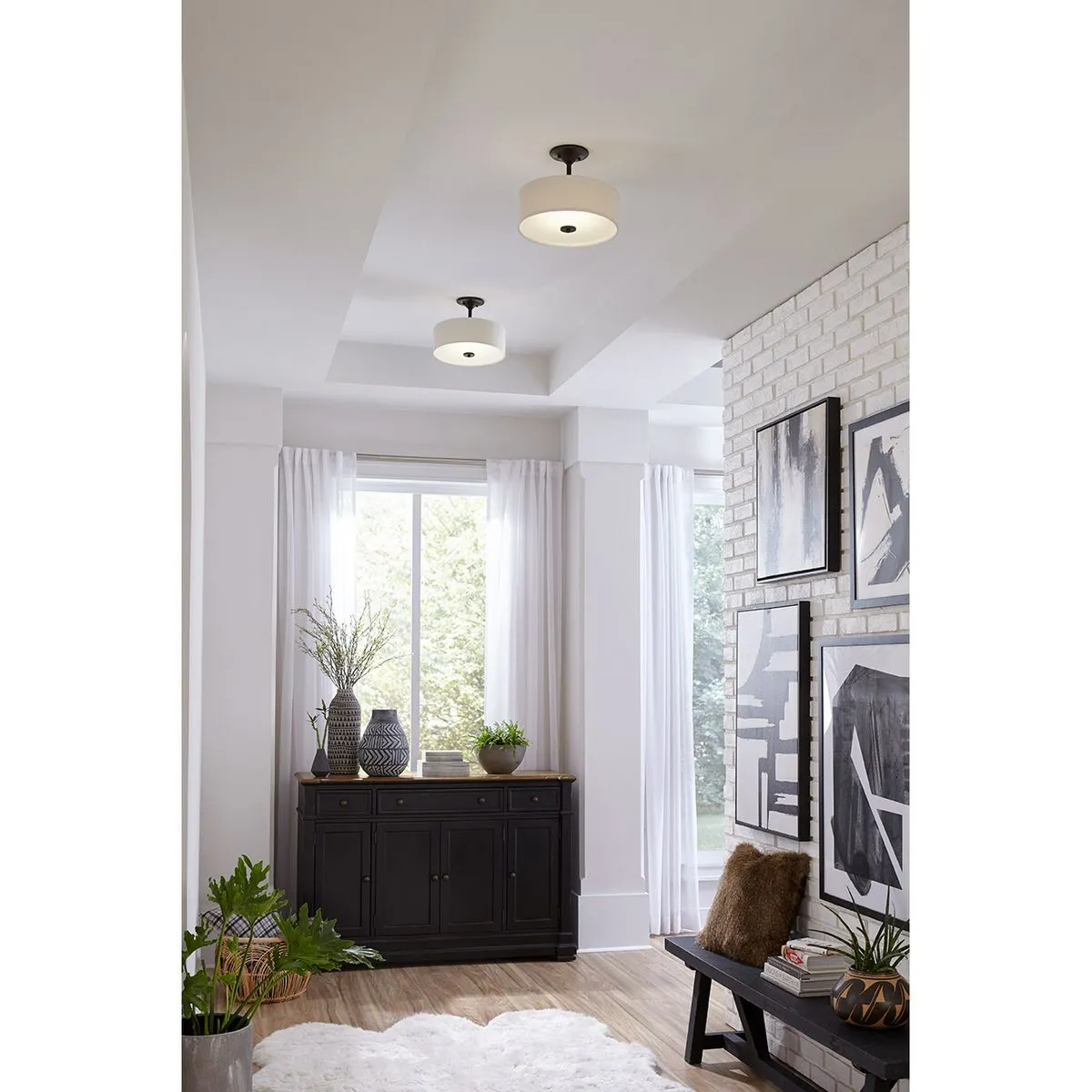 Inspire Collection One-Light 13" LED Semi-Flush Mount