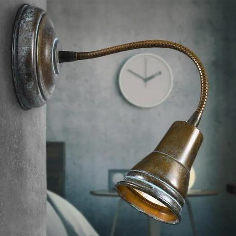 Italian Goose Neck Brass Wall Light