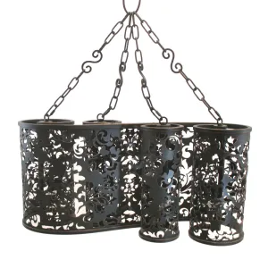 Kalco Lighting B2535 AC Ophelia Collection Four Light Pendant Chandelier in Antique Copper Finish