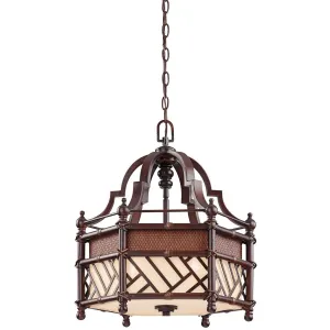 Kichler Lighting 43248 CYZ Rum Cove Collection Three Light Hanging Pendant Chandelier in Cayman Bronze Finish