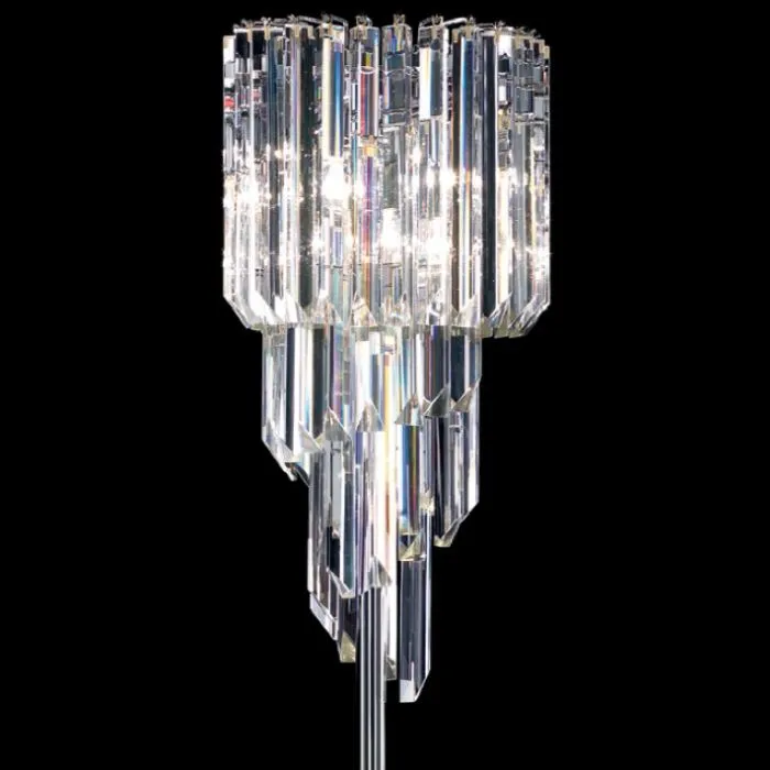 Lead Crystal Prism Floor Lamp With Murano Glass Options