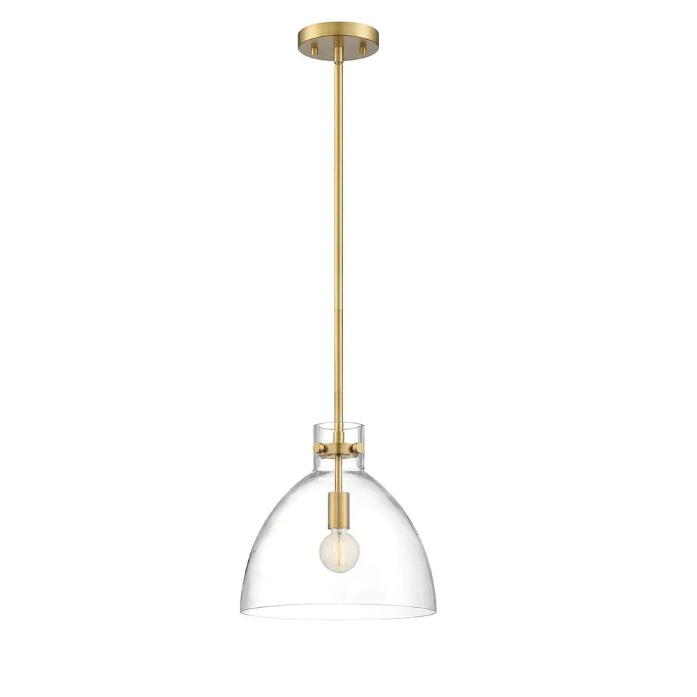 Lenox 1 Light Pendant - Brass
