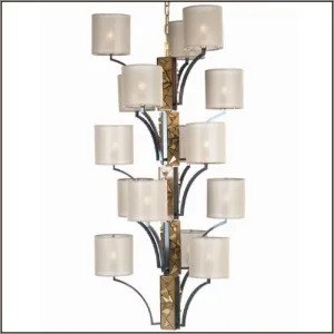 Luxury Modern Italian Brass Chandelier With 15 Shades