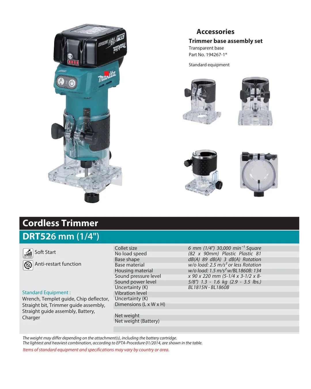 Makita DC Trimmer DRT52Z (18V,Bare Unit) | Model: M-DRT52Z