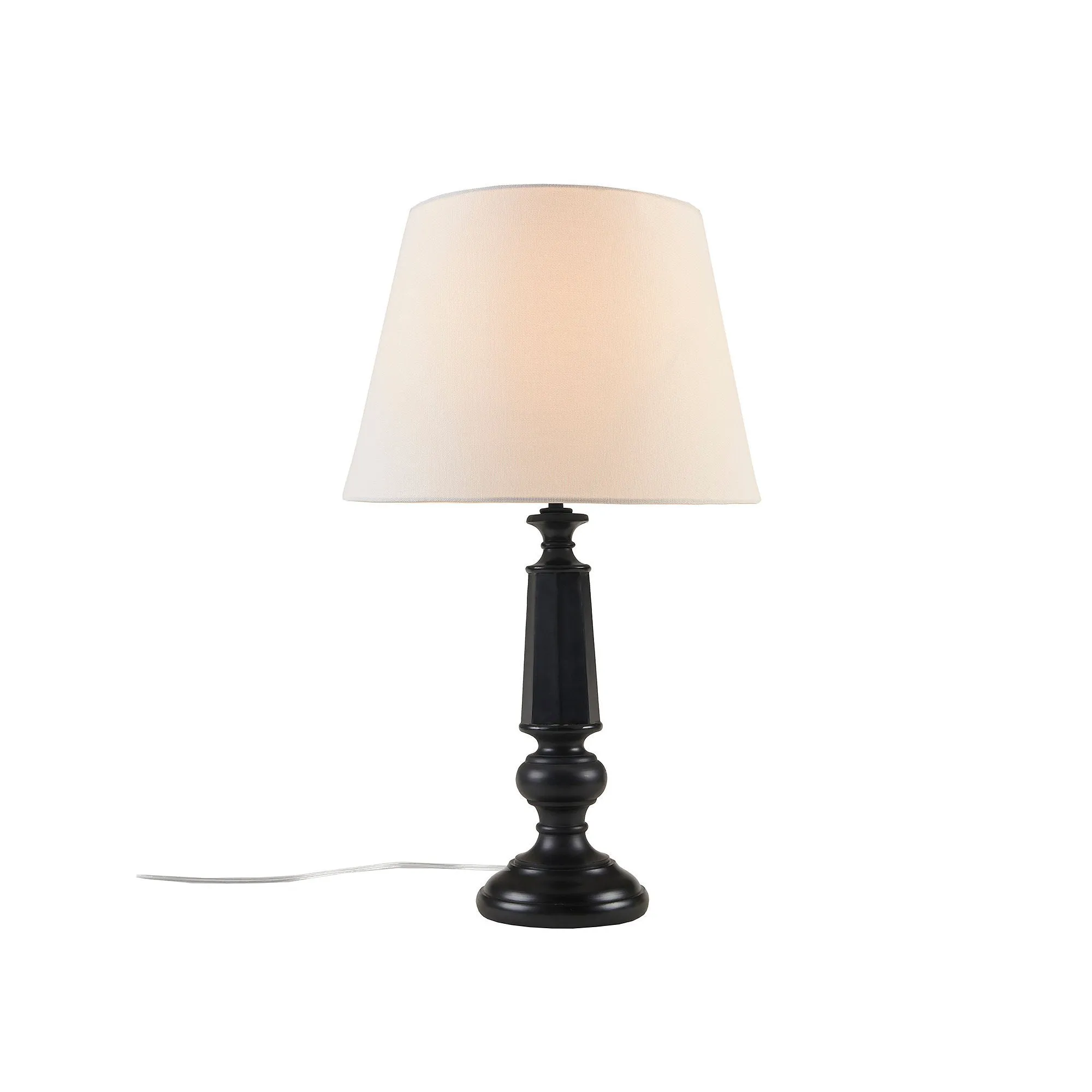 Martha Stewart Landsdown Black Faceted Resin Table Lamp - BLACK ONE SIZE
