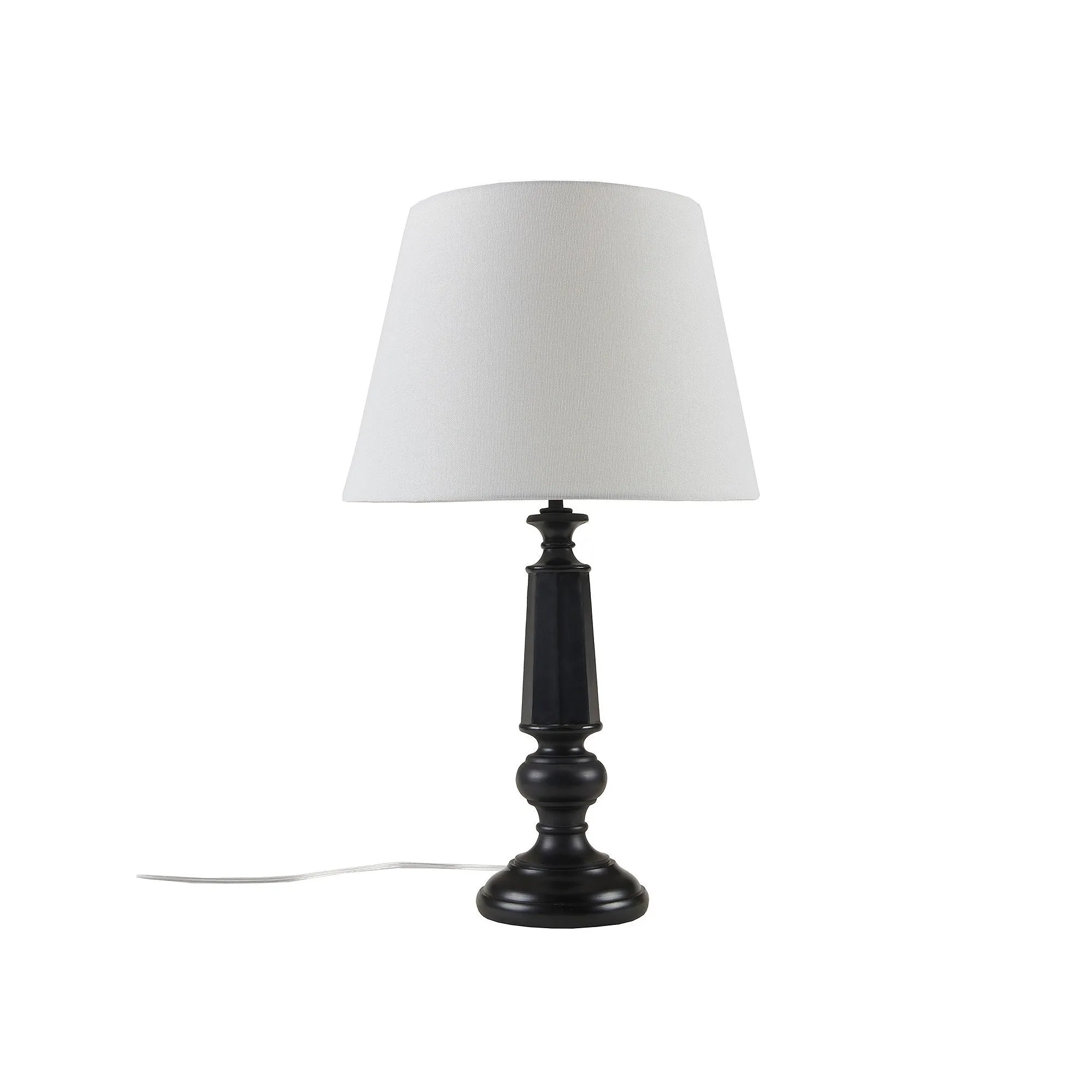 Martha Stewart Landsdown Black Faceted Resin Table Lamp - BLACK ONE SIZE