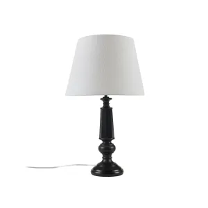 Martha Stewart Landsdown Black Faceted Resin Table Lamp - BLACK ONE SIZE