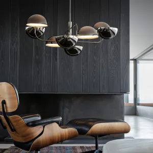 Metal Cut Sphere Composition Pendant Light