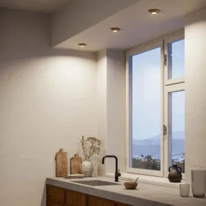 Miniature Ceramic and Brass Ceiling Light