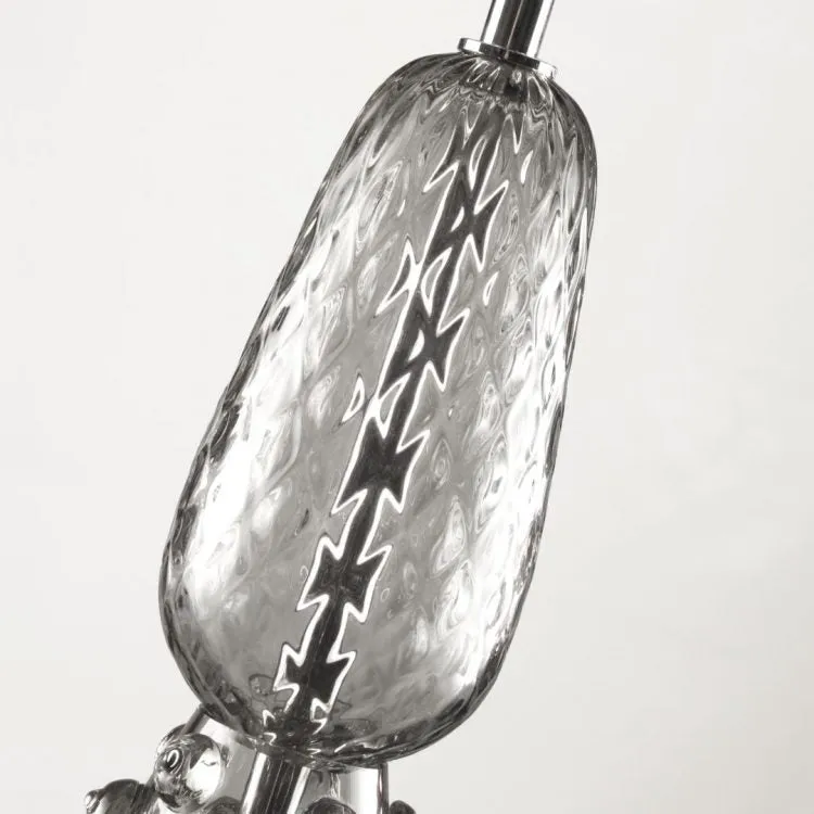 Modern Artistic Grey Murano Glass Ceiling Pendant