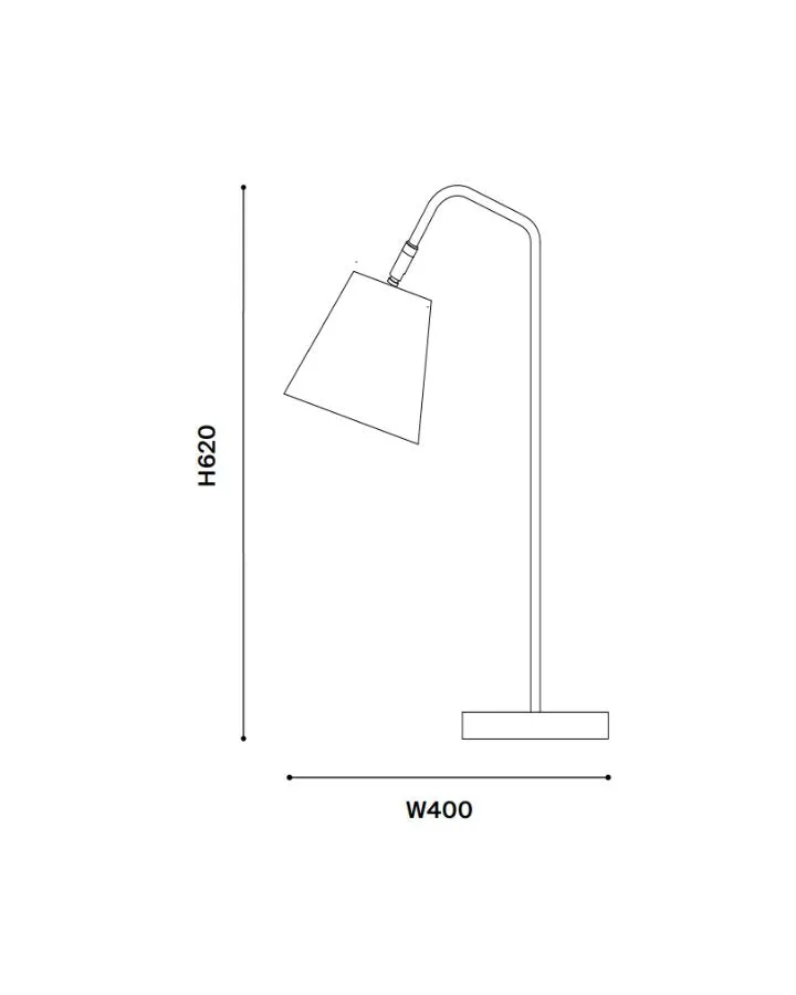 Modern Black & Brass Table Lamp