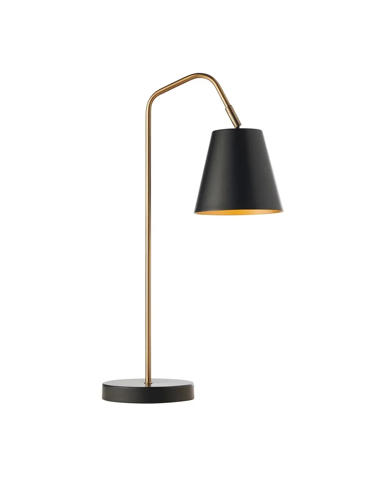 Modern Black & Brass Table Lamp