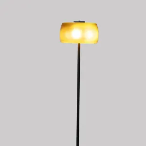 Modern Blue, Olive Green Or Satin White Venetian Glass Floor Lamp