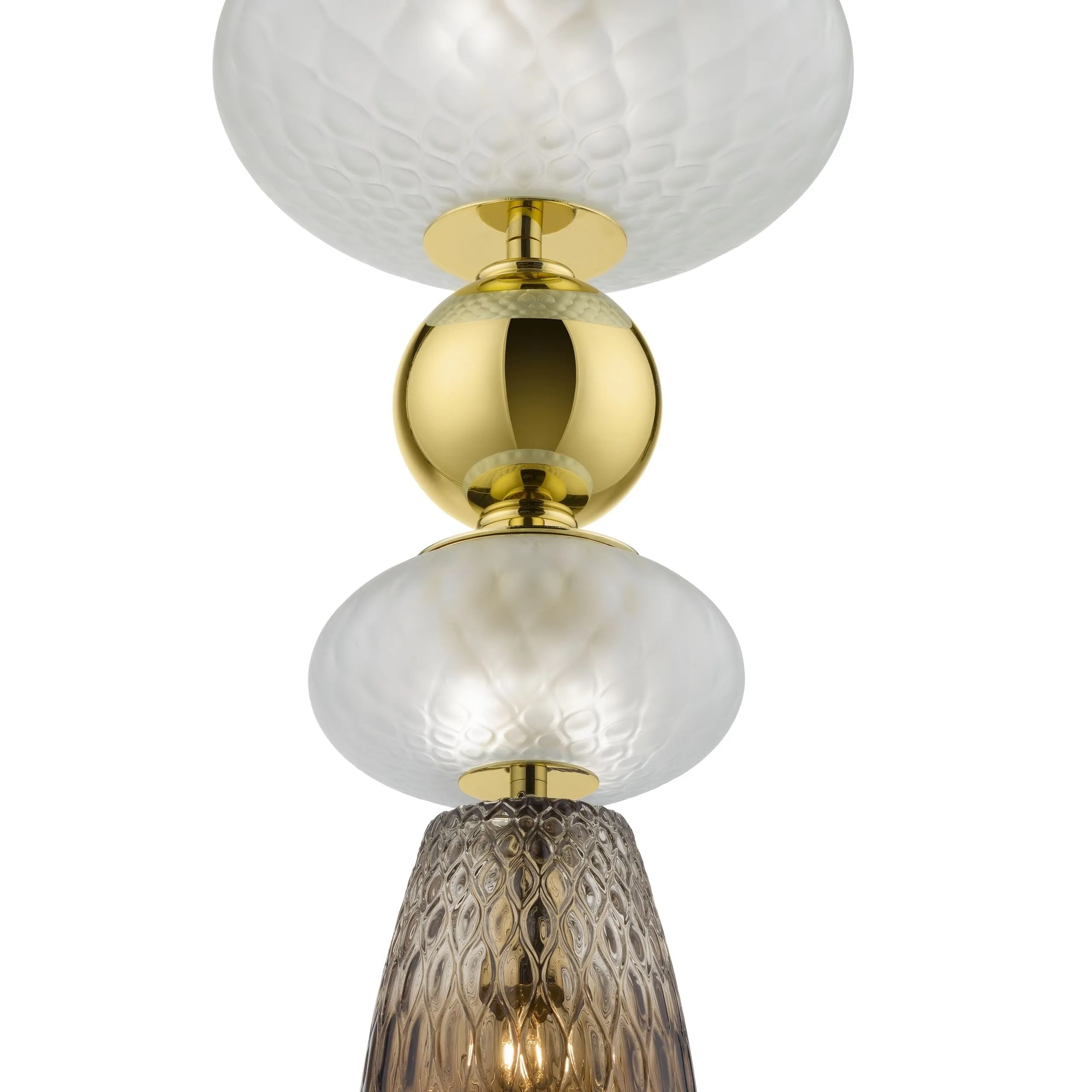 Modern Frosted Stacked Glass Globe Pendant
