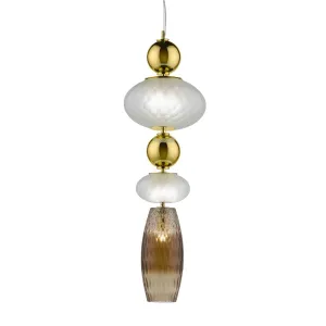 Modern Frosted Stacked Glass Globe Pendant