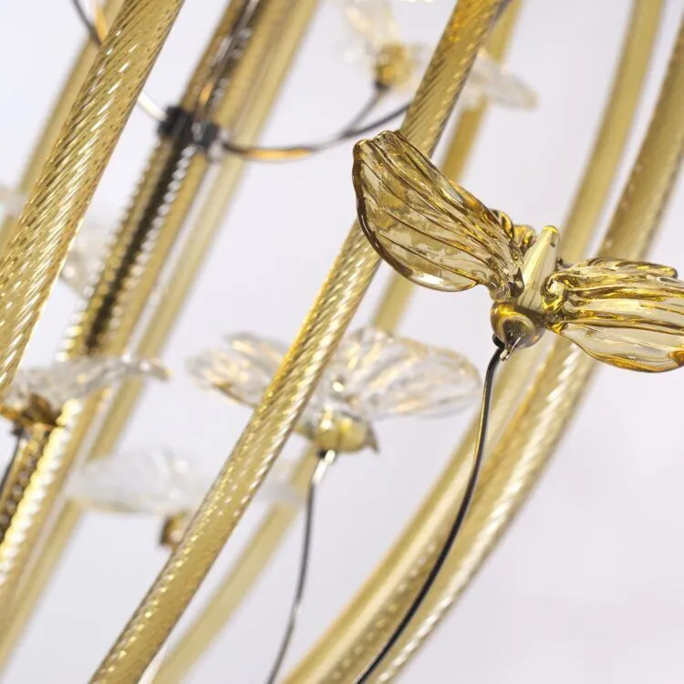 Modern Glass Butterfly Cage Floor Lamp