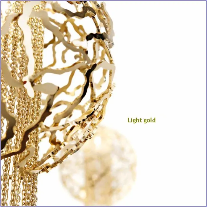Modern Italian Steel, Gold, Or Bronze Filigree Table Light With Decorative Chains