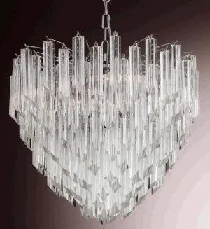 Modern Mid-Century Glass Prism Cone Pendant