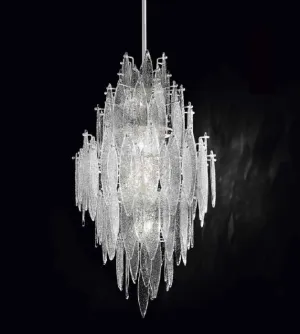 Modern Murano Glass & Led Ceiling Pendant With Custom Glass Colors