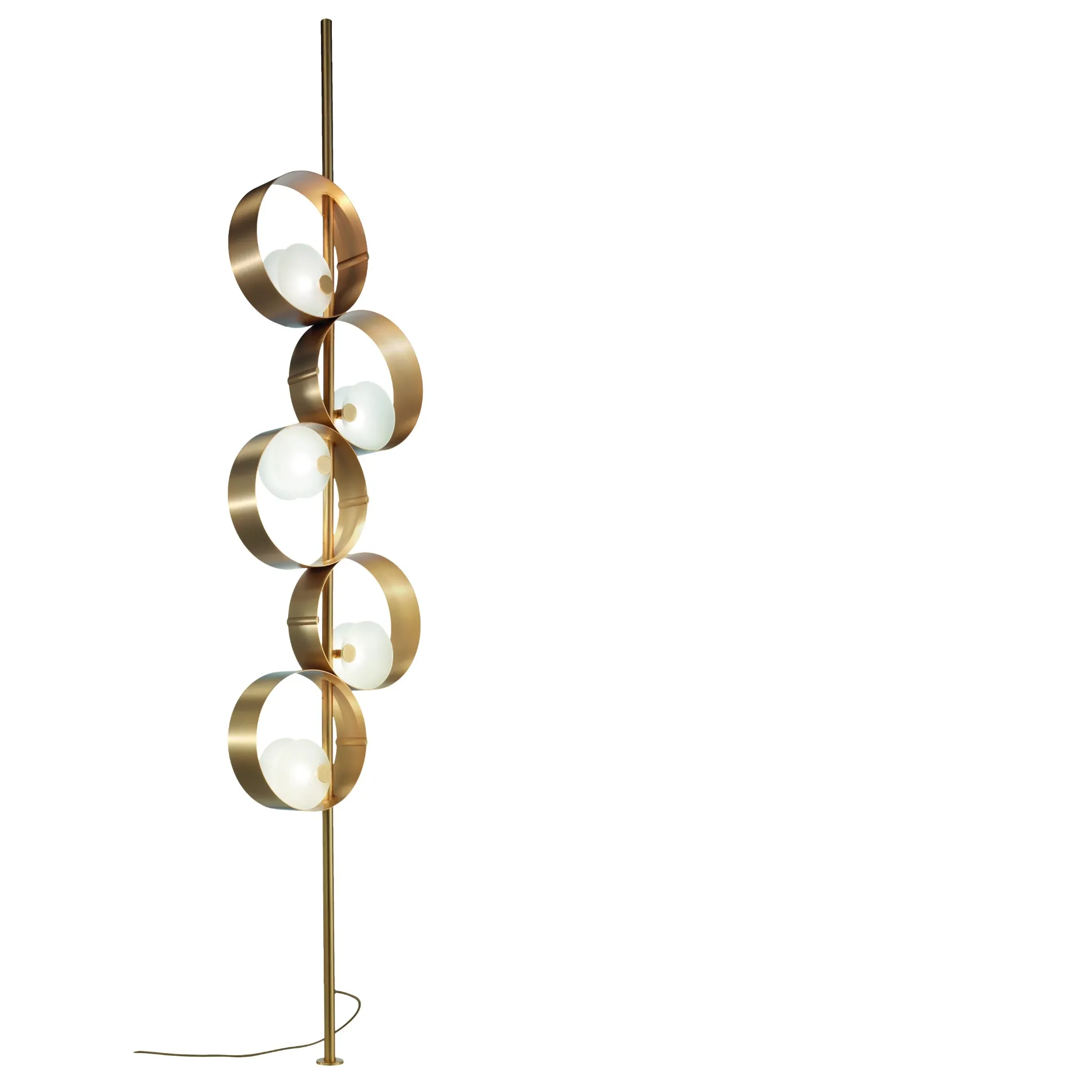 Modern Round Gold Metal Floor Lamp