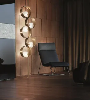 Modern Round Gold Metal Floor Lamp