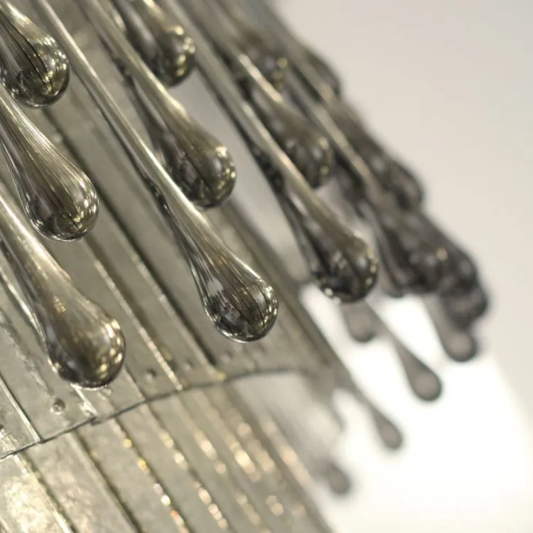 Modern Smoke Glass & Premium Crystal Tube Pendant
