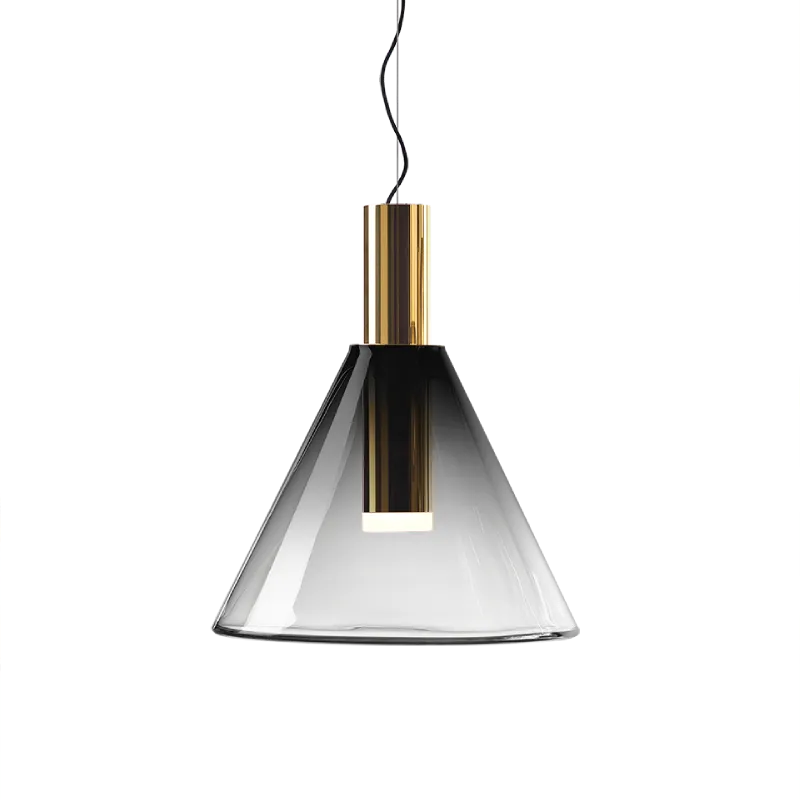 Mouth-Blown Crystal Cone Pendant | Phenomena