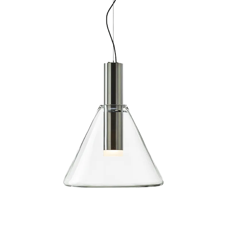 Mouth-Blown Crystal Cone Pendant | Phenomena