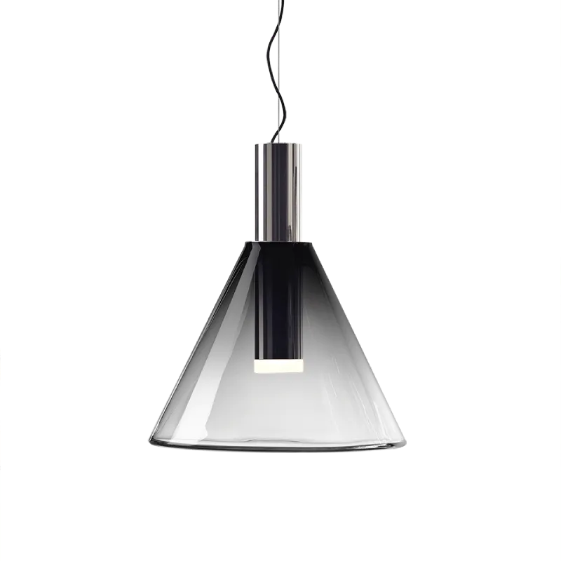 Mouth-Blown Crystal Cone Pendant | Phenomena