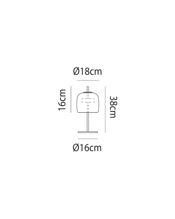 Mouth Blown Tinted Glass Table Lamp