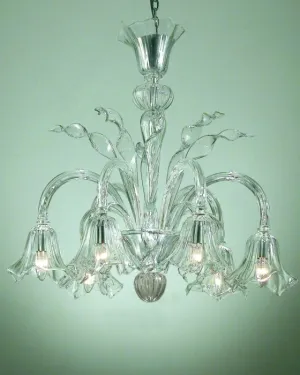 Murano Glass Chandelier With Glass Shades
