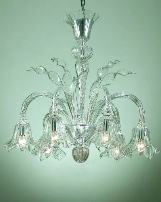 Murano Glass Chandelier With Glass Shades